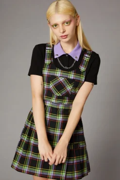 Women Black Friday Dresses & Pinafores*Vivid Tartan Goth Pinafore