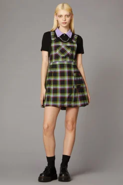 Women Black Friday Dresses & Pinafores*Vivid Tartan Goth Pinafore