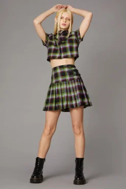 Women Black Friday Skirts & Skorts*Vivid Tartan Goth Skirt