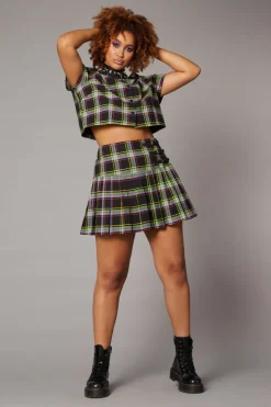Women Black Friday Skirts & Skorts*Vivid Tartan Goth Skirt