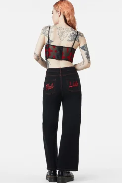 Women Dangerfield Blouses & Tops*Vowed Flocked Mesh Corset