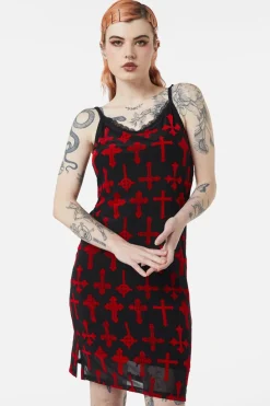 Women Dangerfield Dresses & Pinafores*Vowed Flocked Mesh Dress