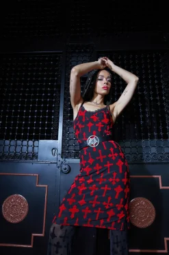 Women Dangerfield Dresses & Pinafores*Vowed Flocked Mesh Dress