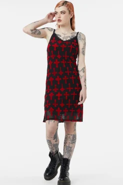 Women Dangerfield Dresses & Pinafores*Vowed Flocked Mesh Dress