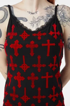 Women Dangerfield Dresses & Pinafores*Vowed Flocked Mesh Dress