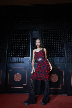 Women Dangerfield Pants & Jumpsuits*Vowed Flocked Mesh Pant