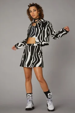 Women Black Friday Jackets & Coats*Warped Geo Print Jacket