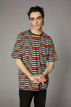 Men Black Friday Shirts & Tees*Warped Print Unisex Tee