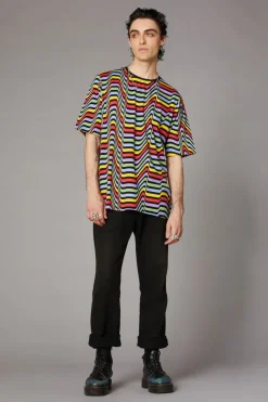 Men Black Friday Shirts & Tees*Warped Print Unisex Tee