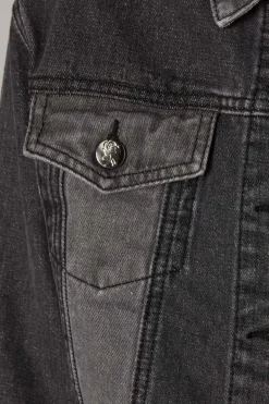 Women Black Friday Jackets & Coats*Washed Denim Goth Jacket