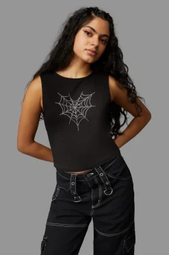 Women Black Friday Blouses & Tops*Webbed Tank