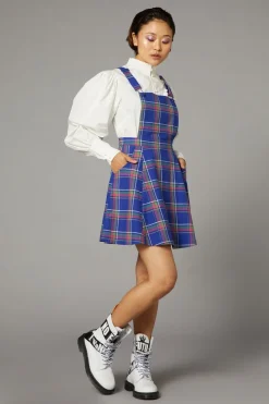 Women Black Friday Dresses & Pinafores*Werewolf Tartan Goth Pinafore