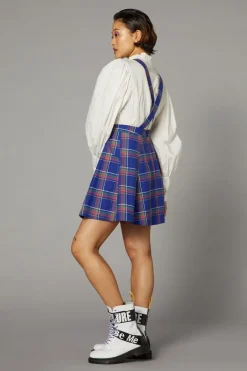 Women Black Friday Dresses & Pinafores*Werewolf Tartan Goth Pinafore