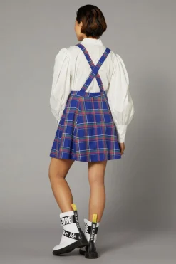 Women Black Friday Dresses & Pinafores*Werewolf Tartan Goth Pinafore