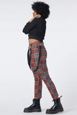 Women Dangerfield Pants & Jumpsuits*Wichita Tartan Fitted Pant