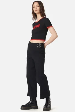 Women Dangerfield Pants & Jumpsuits*Wide Leg Buckle Pant