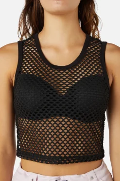 Women Dangerfield Blouses & Tops*Wounded Wide Mesh Tank